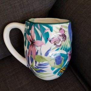 New Butterfly and Floral Print Coffee Mug